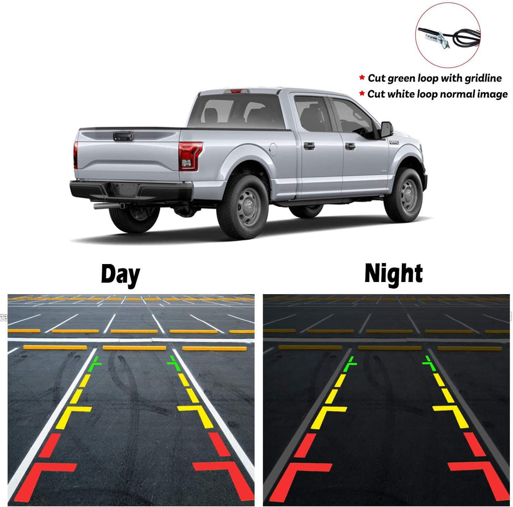 Black Tailgate Backup Reverse Handle with Backup Camera for Pickup Truck Pack of 2 C138126