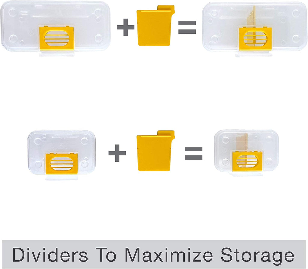 Hardware Case Tackle Box with Removable Compartment Organizer, Pack of 2 T47816