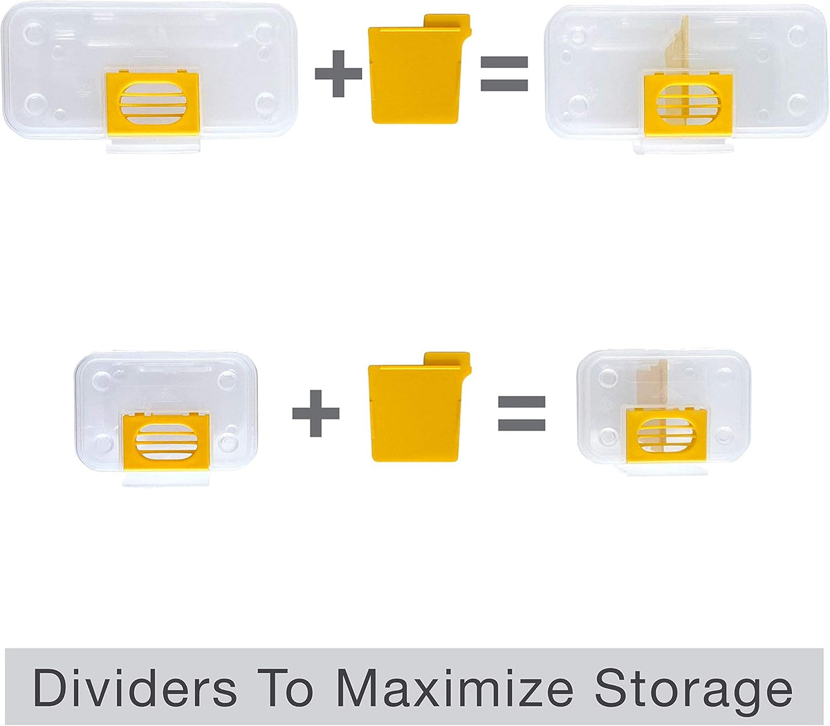 Hardware Case Tackle Box with Removable Compartment Organizer, Pack of 2 T47816