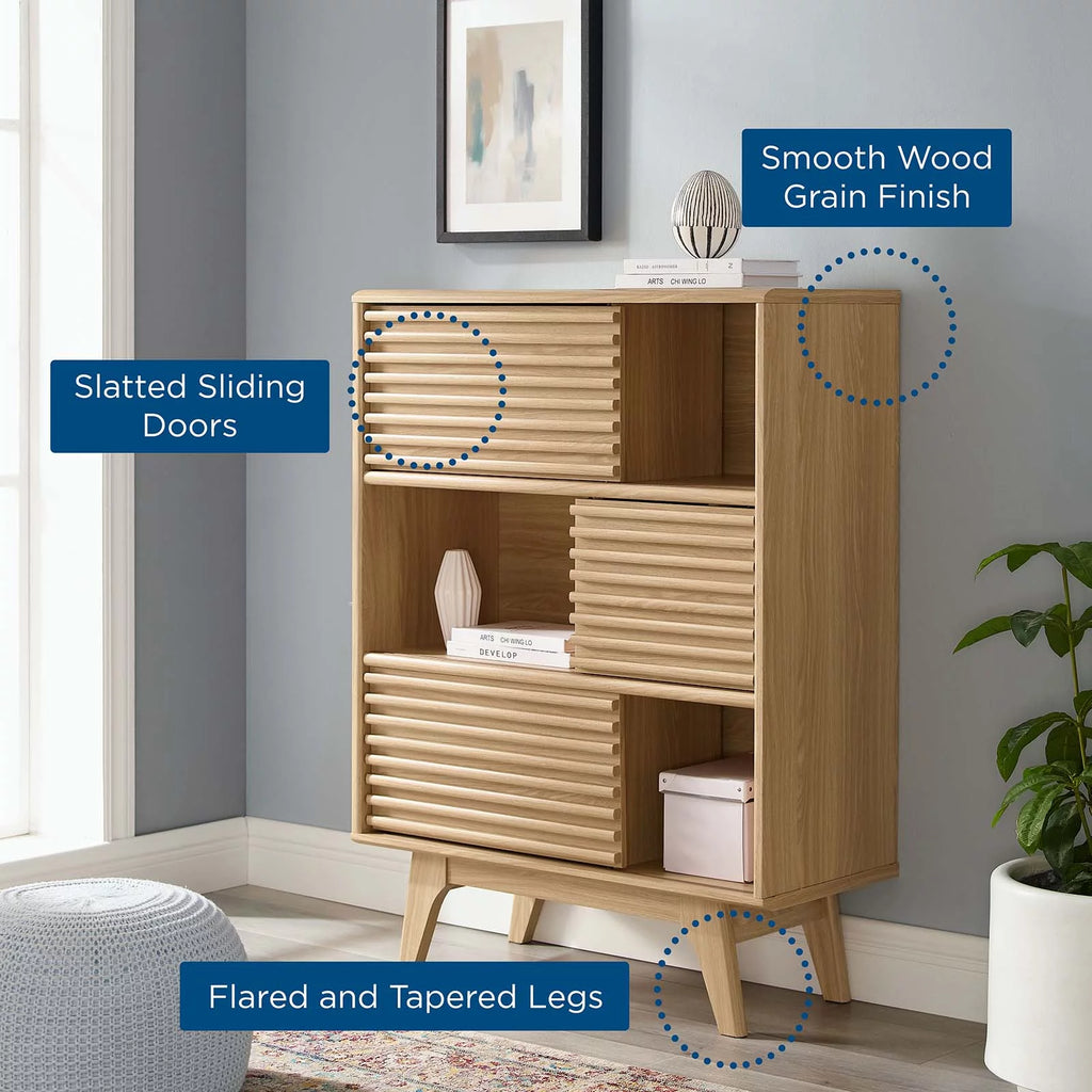 Brown Oak Wood TV Stand Console Table O6130