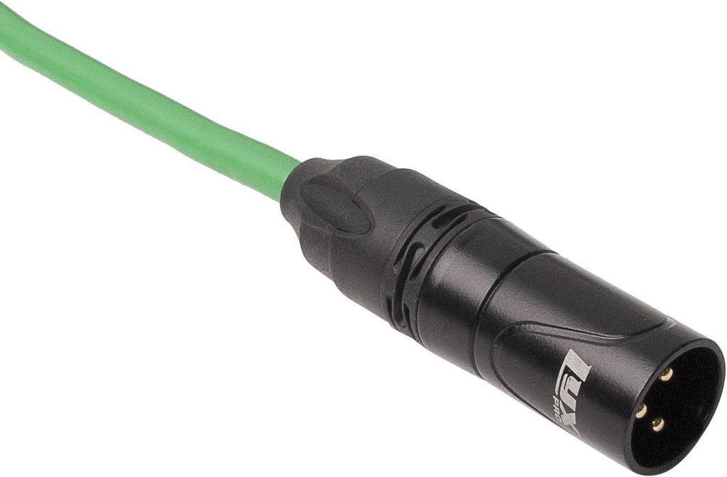 100 Feet XLR Microphone Cable Balanced Male to Female 3 Pin Mic Cord Green Pack of 2 D1615