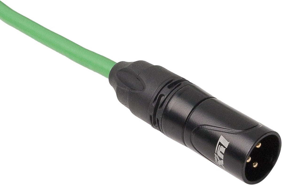 100 Feet XLR Microphone Cable Balanced Male to Female 3 Pin Mic Cord Green Pack of 2 D1615