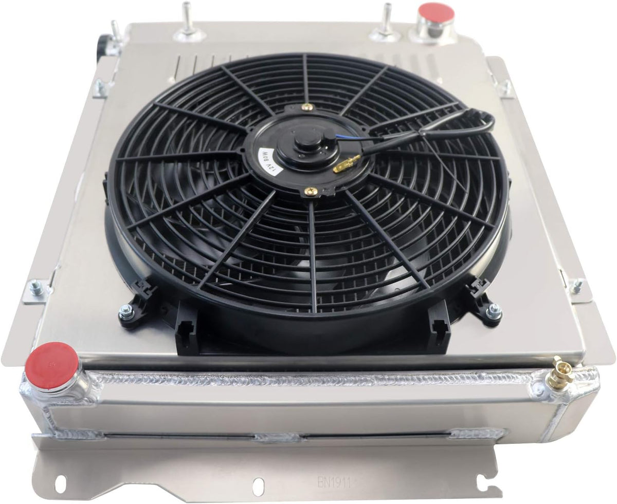 4 Row Core Radiator with Fan Shroud and Relay Kit J128