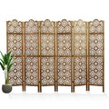 68.9 Inch 4 Panels Wood Carved Folding Room Divider D93814