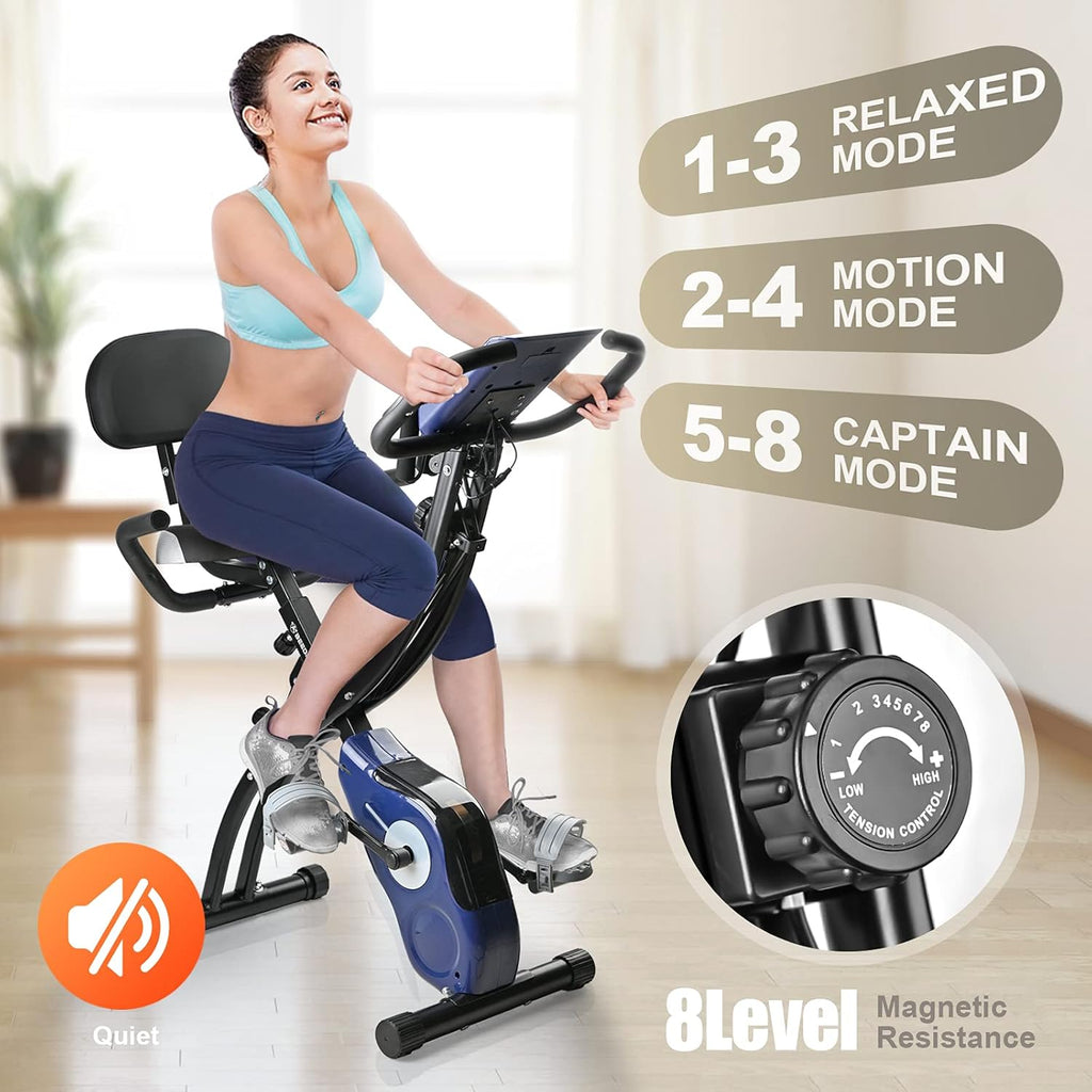 Foldable Magnetic Exercise Bike with LCD Monitor I69595