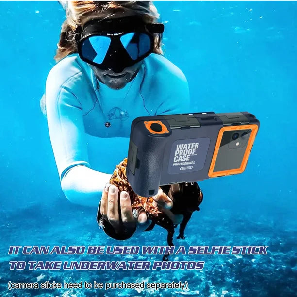Waterproof Protective Case for Phones Up to 6.9 Inch with Lanyard V699
