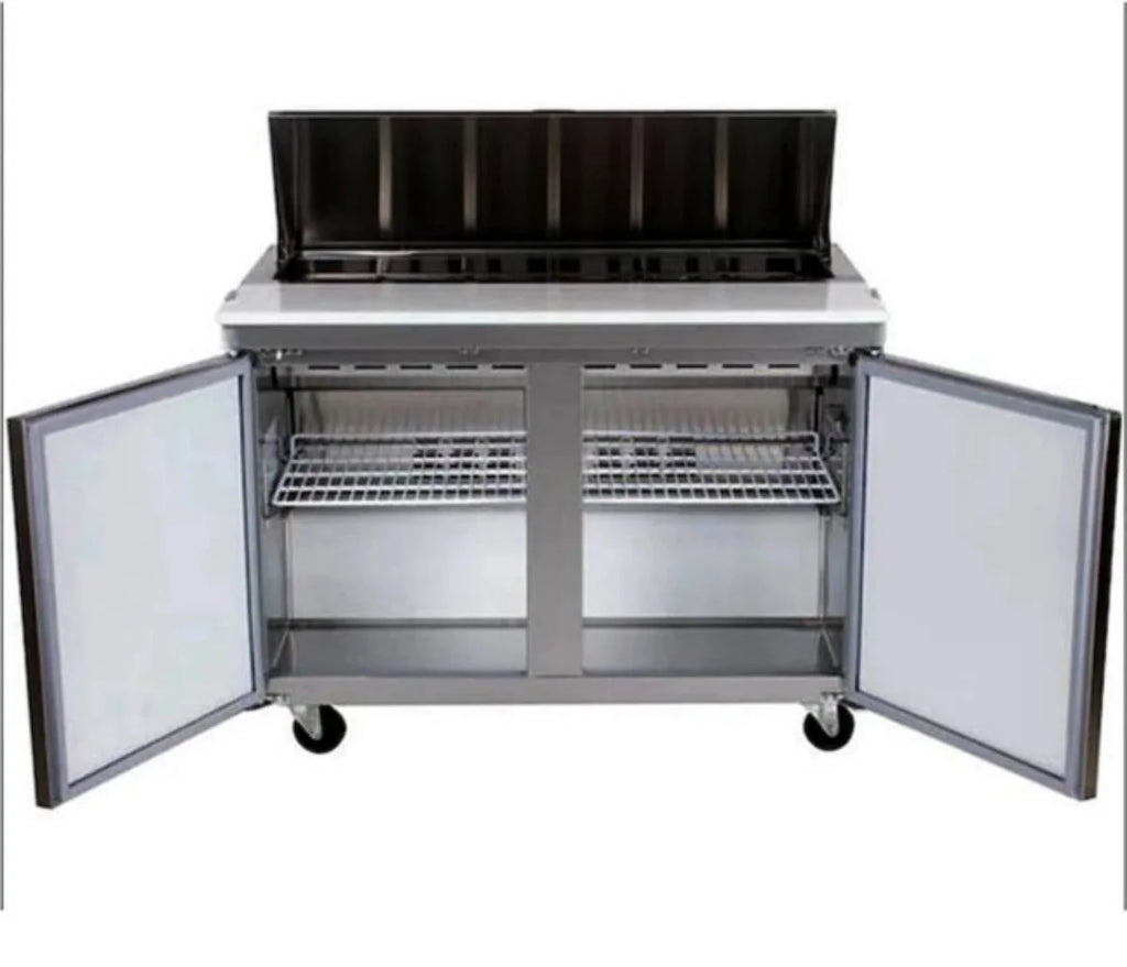 Commercial Mega Food Prep Table Refrigerator Cooler in Stainless Steel P504326