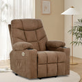 Brown Fabric Power Lift Recliner Chair with Massage and Heat M78488