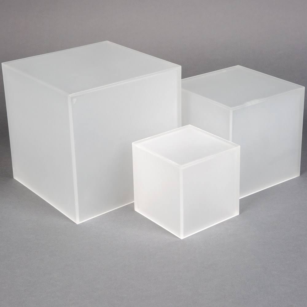 Set of Three Frosted Acrylic Cube Risers Z163097
