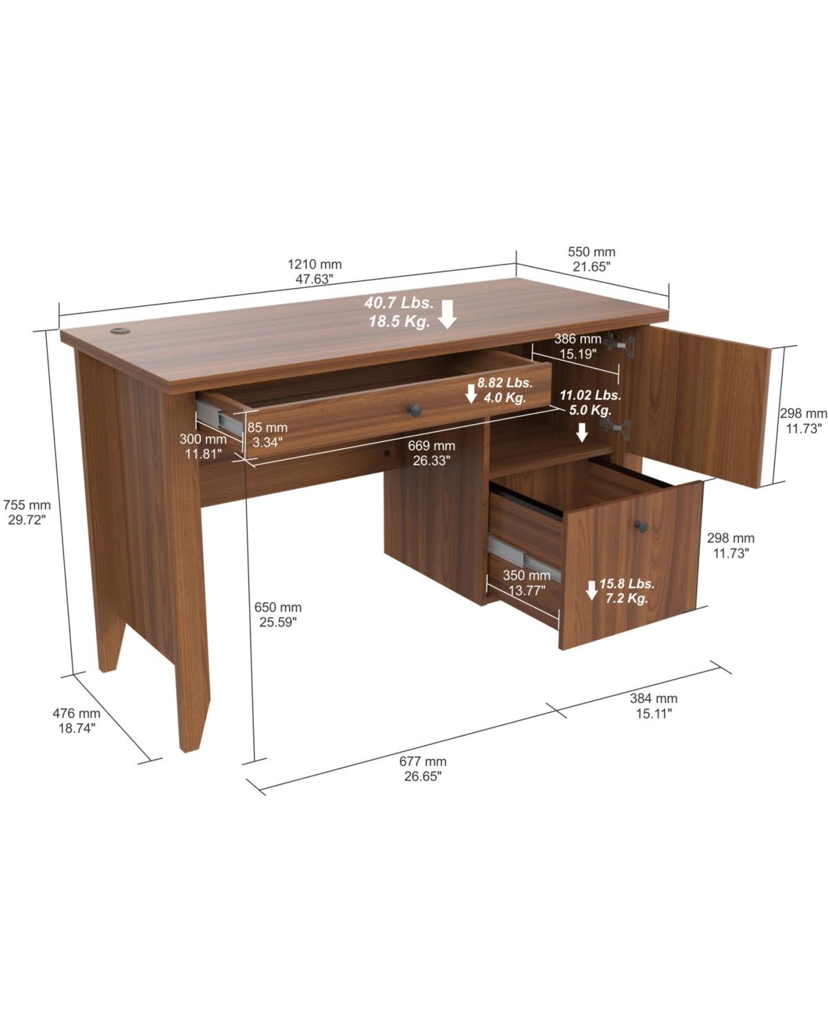 Bradford Computer Writing Desk C599