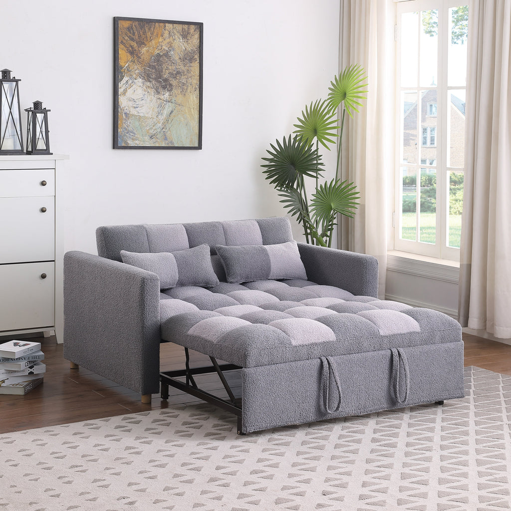Gray Convertible Sofa Bed Couch K32134
