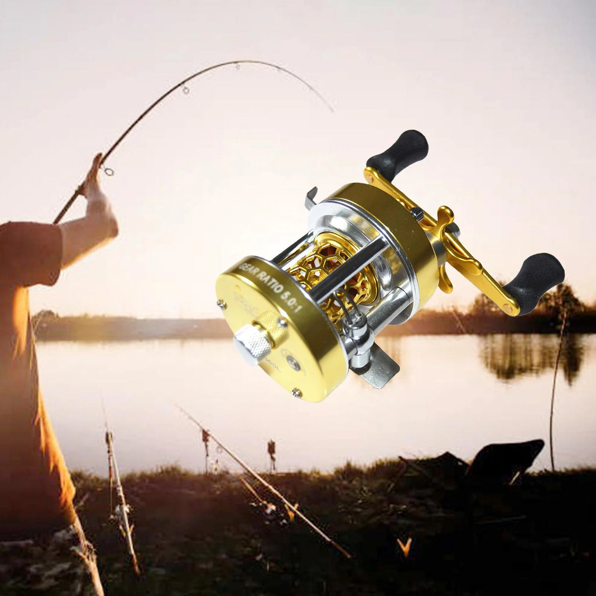 Fishing Reel 5.0:1 Gear Ratio Aluminum Spool H6507
