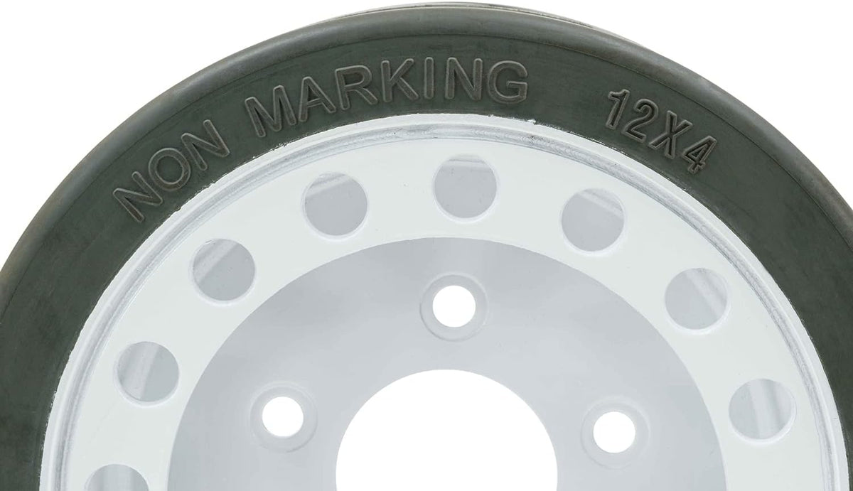 Non-Marking Wheel Assembly with Brake, 12 x 4 Tires, 4 Pack T61558