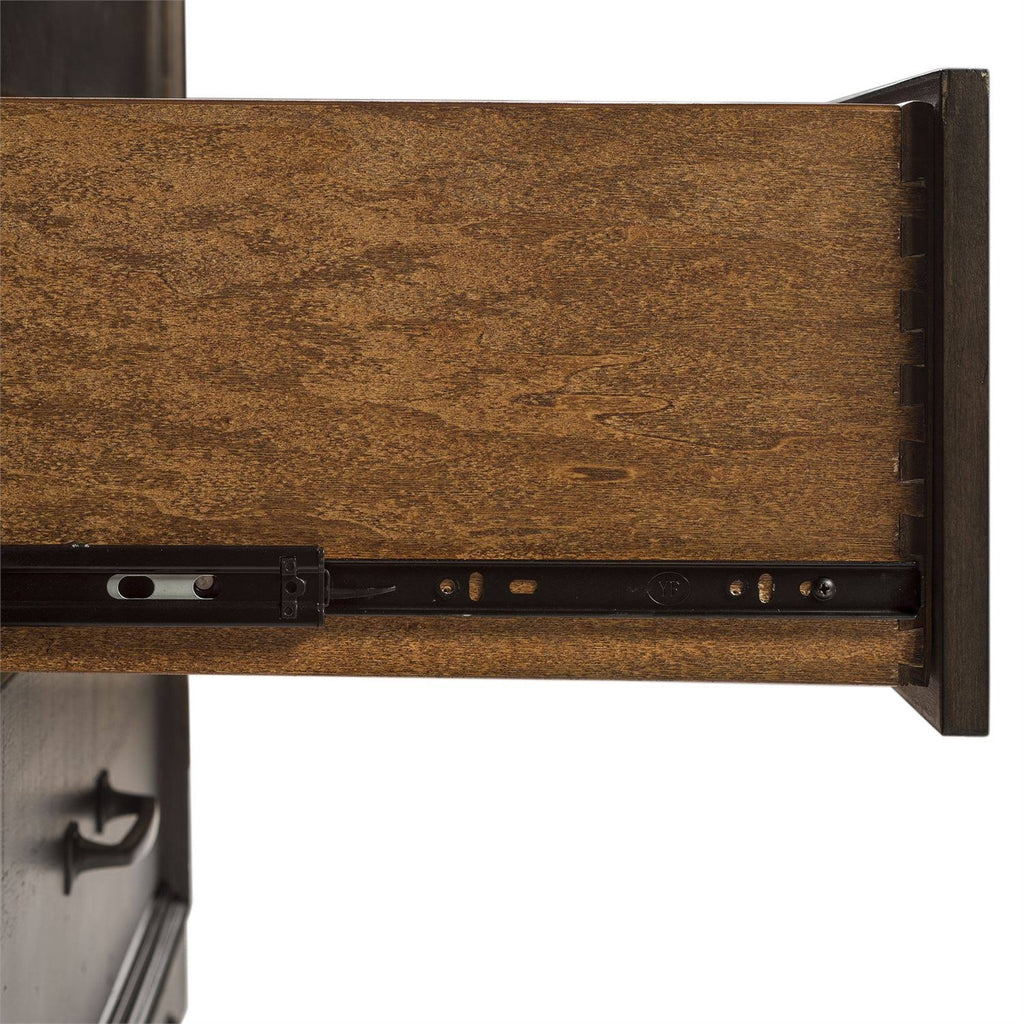 2 Drawer Nightstand, Dark Brown F2043