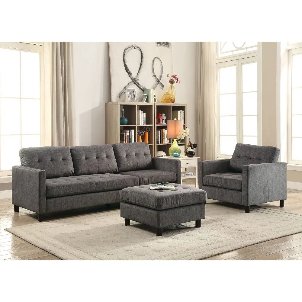 Gray Fabric Sectional Sofa R557